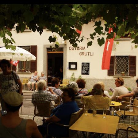 Osteria Gruetli Con Alloggio Borgnone Eksteriør bilde